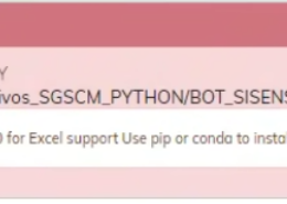 Error al ejecutar script de python